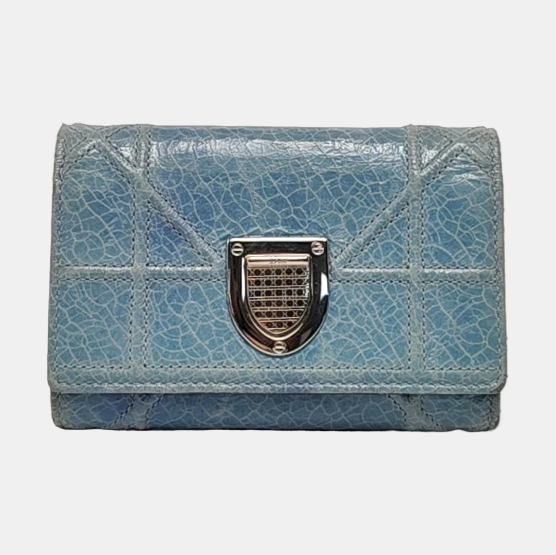 Authenticated pre-owned  Diorama Calfskin Blue Wallet - Wallet at Looply