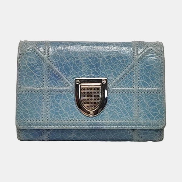 Authenticated pre-owned  Diorama Calfskin Blue Wallet - Wallet at Looply