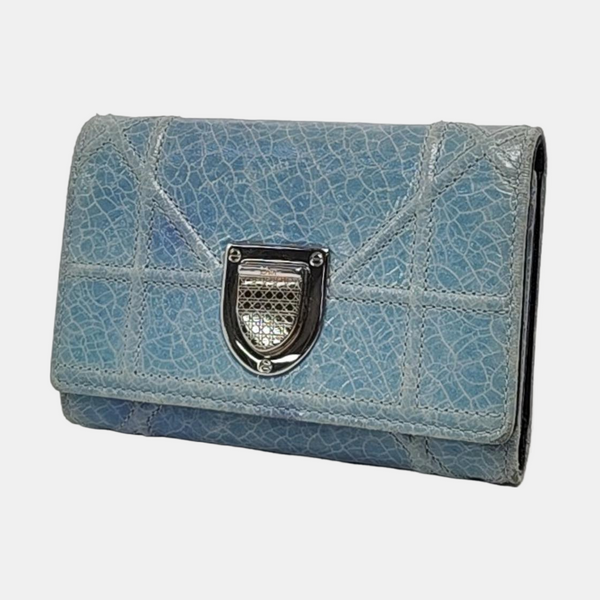 Authenticated pre-owned  Diorama Calfskin Blue Wallet - Wallet at Looply