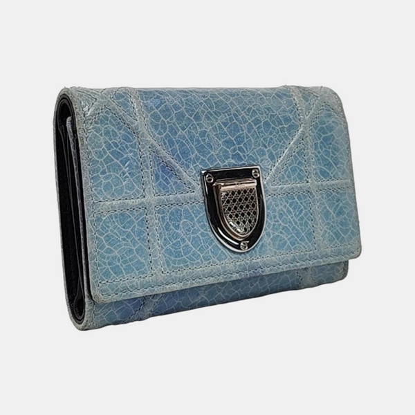 Authenticated pre-owned  Diorama Calfskin Blue Wallet - Wallet at Looply