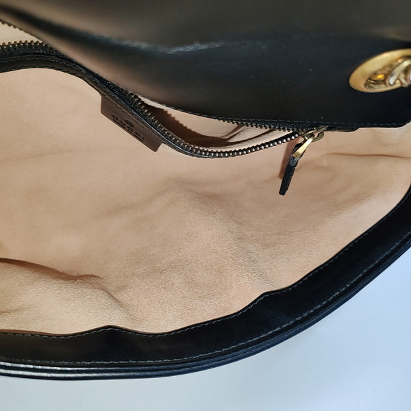 GG Marmont Medium Quilted Calfskin Black