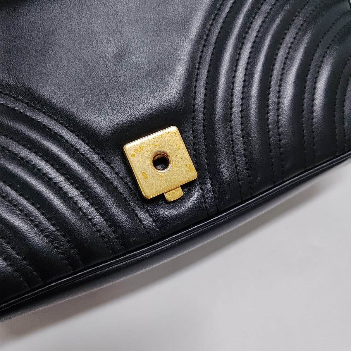 GG Marmont Medium Quilted Calfskin Black