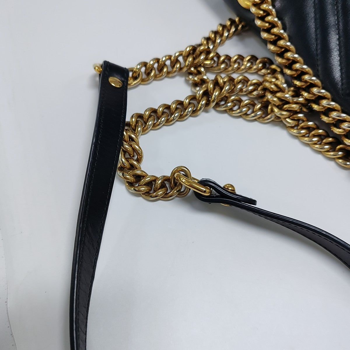 GG Marmont Medium Quilted Calfskin Black