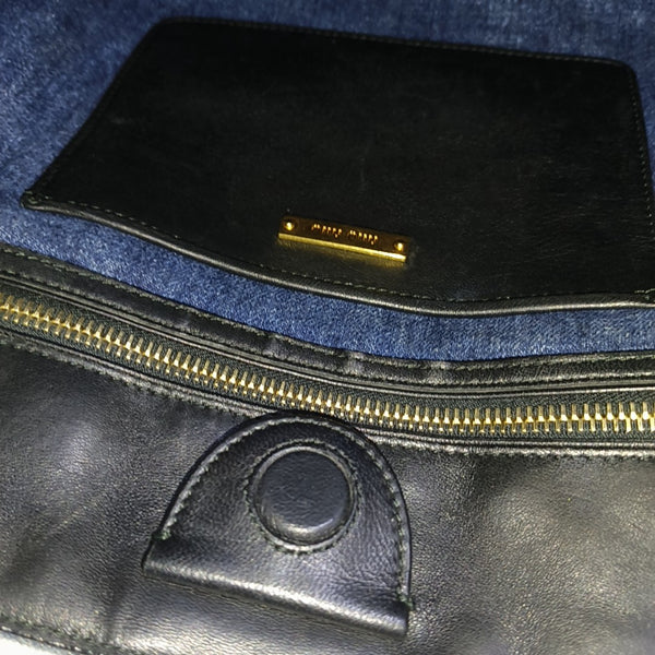 Zipper Wallet Denim Blue