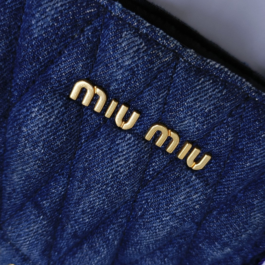 Zipper Wallet Denim Blue