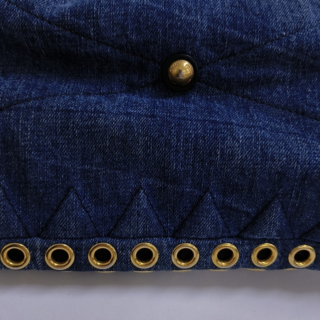Zipper Wallet Denim Blue