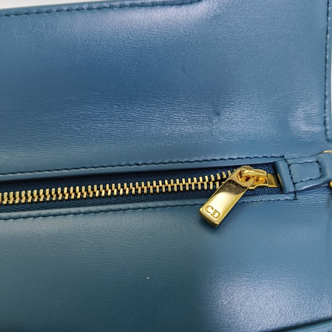 Diordouble Medium Calfskin Blue