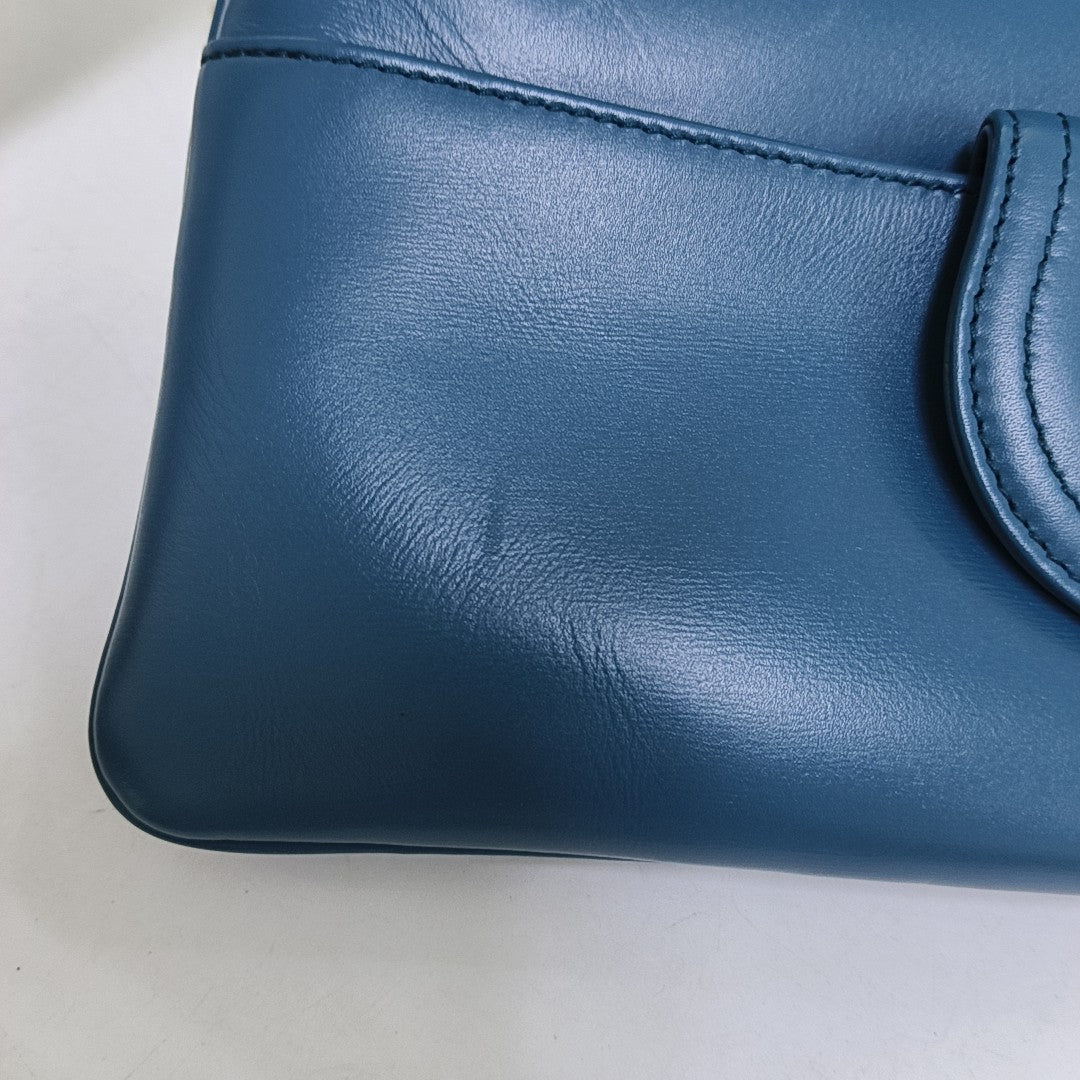 Diordouble Medium Calfskin Blue
