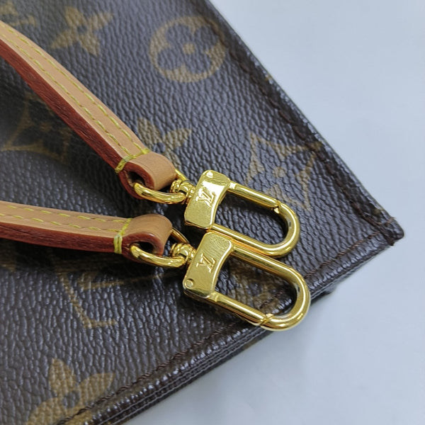 SAC PLAT Mini Monogram Coated Canvas Brown