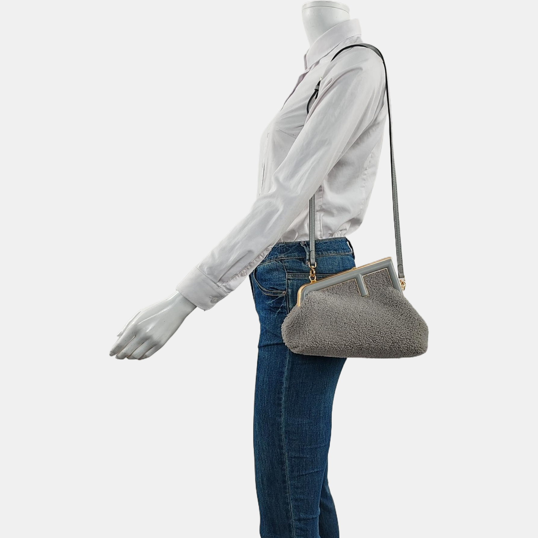 Authenticated pre-owned  First Small Sheepskin Gray - Handbags at Looply