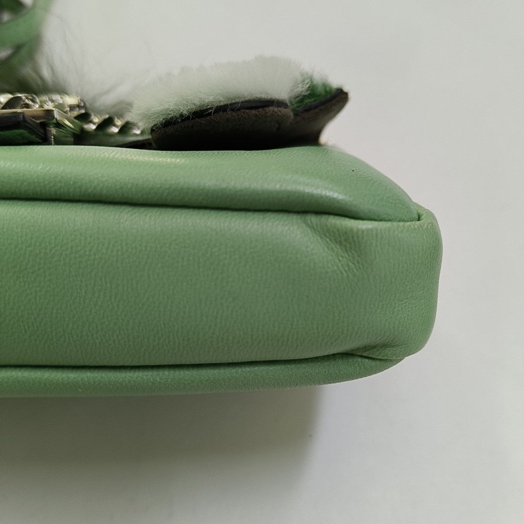 Authenticated pre-owned  Baguette Nano Calfskin Green - Shoulder Bag at Looply