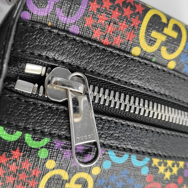 Psychedelic Monogram Coated Canvas Black