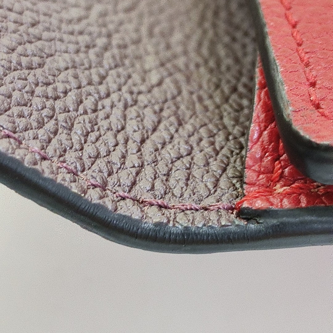 CURIEUSE Monogram Calfskin Red Wallet