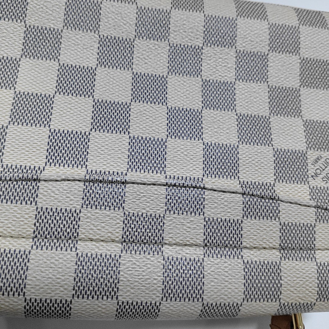 CROISETTE Damier Azur Coated Canvas White