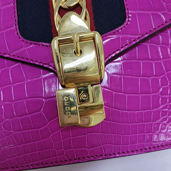 Sylvie Mini Crocodile Red
