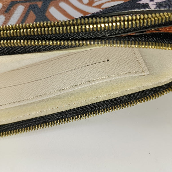 DOUBLE ZIP Coated Canvas Multicolor