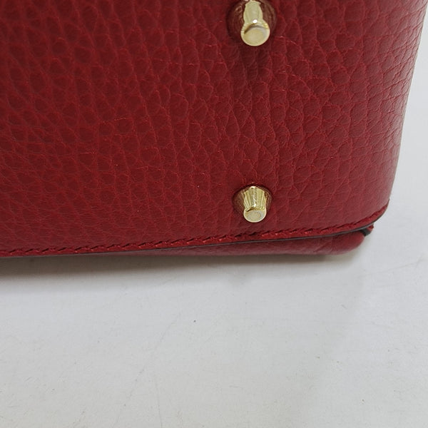 Interlocking G Large Calfskin Red
