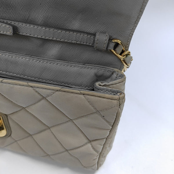 Quilted Nylon Beige