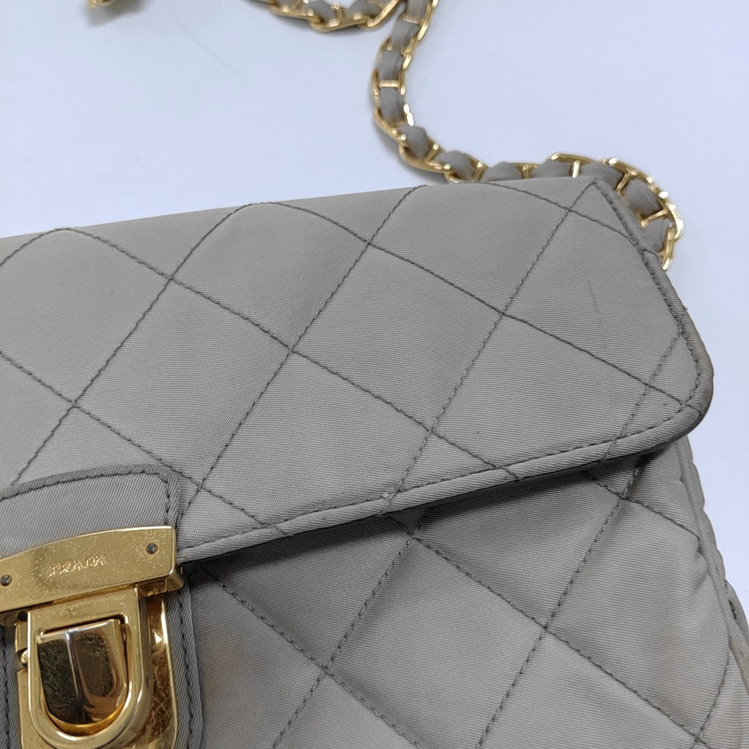 Quilted Nylon Beige