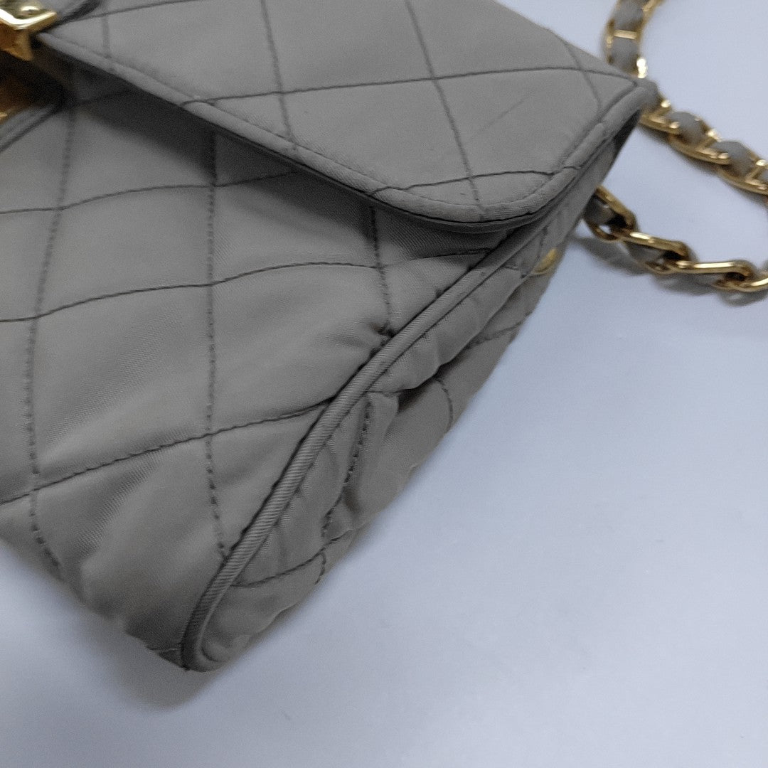 Quilted Nylon Beige
