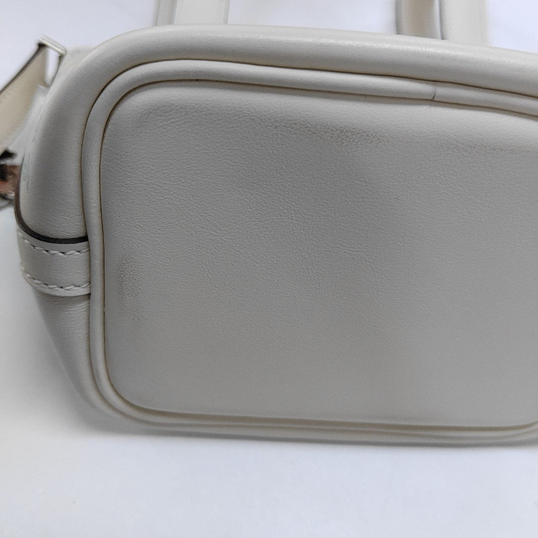 Authenticated pre-owned  Picotin Lock 12 Swift White - Top Handle Bag at Looply