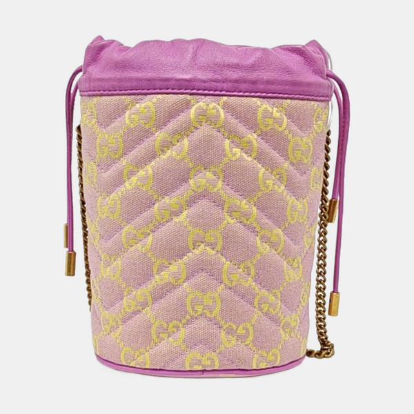 Authenticated pre-owned  GG Marmont Canvas Pink - Shoulder Bag at Looply