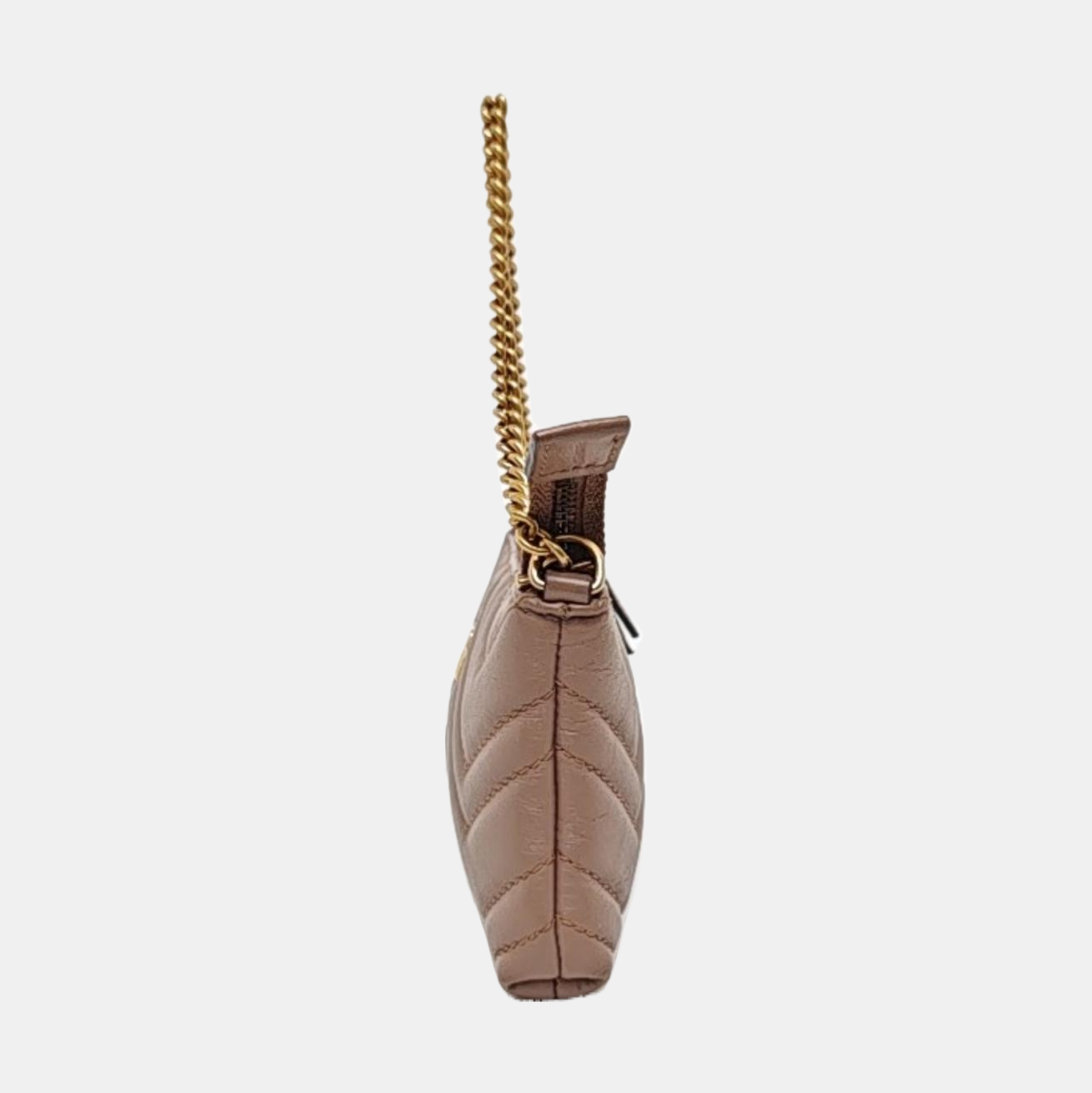 Authenticated pre-owned  GG Marmont Calfskin Beige - Top Handle Bag at Looply