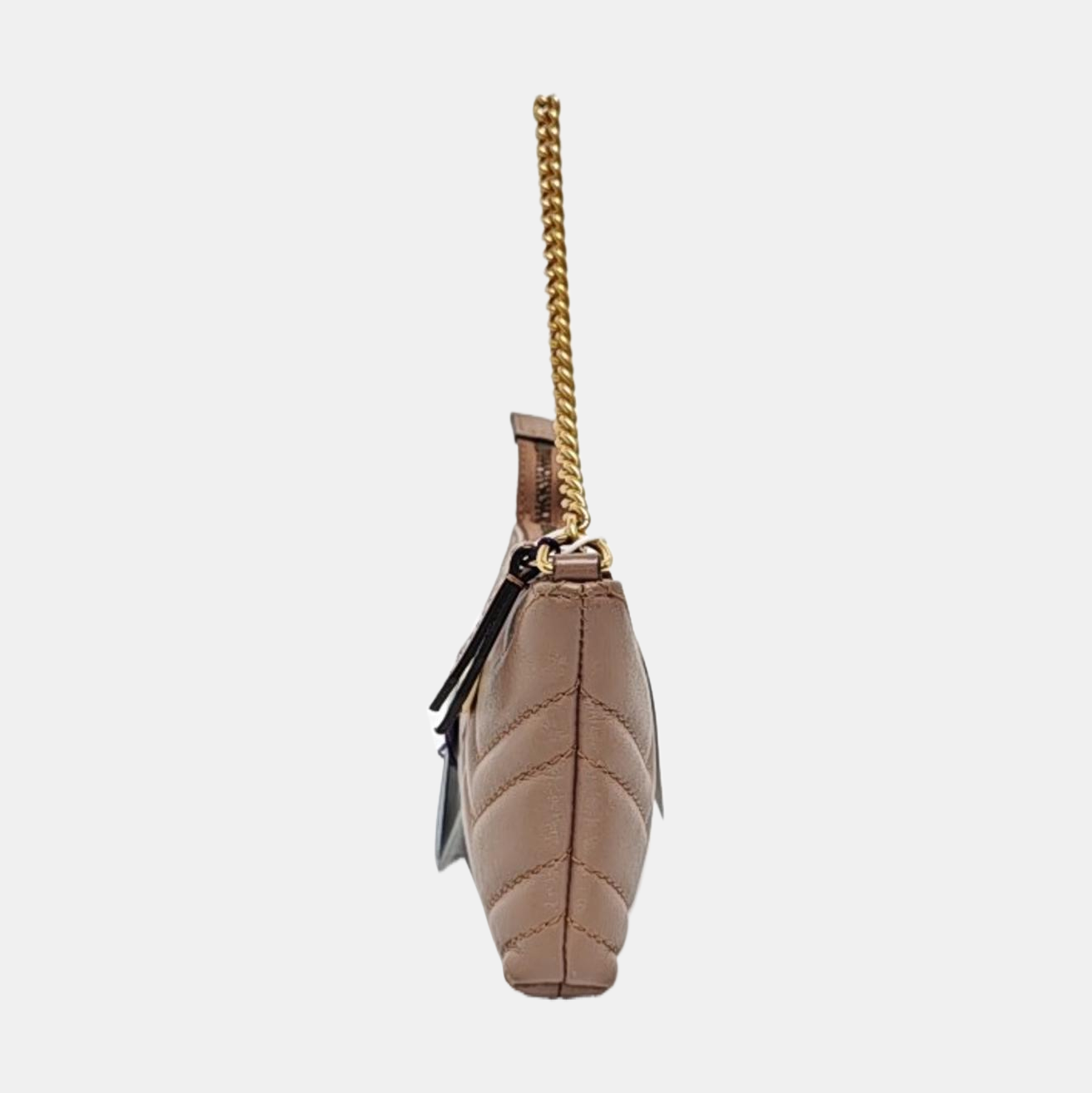 Authenticated pre-owned  GG Marmont Calfskin Beige - Top Handle Bag at Looply