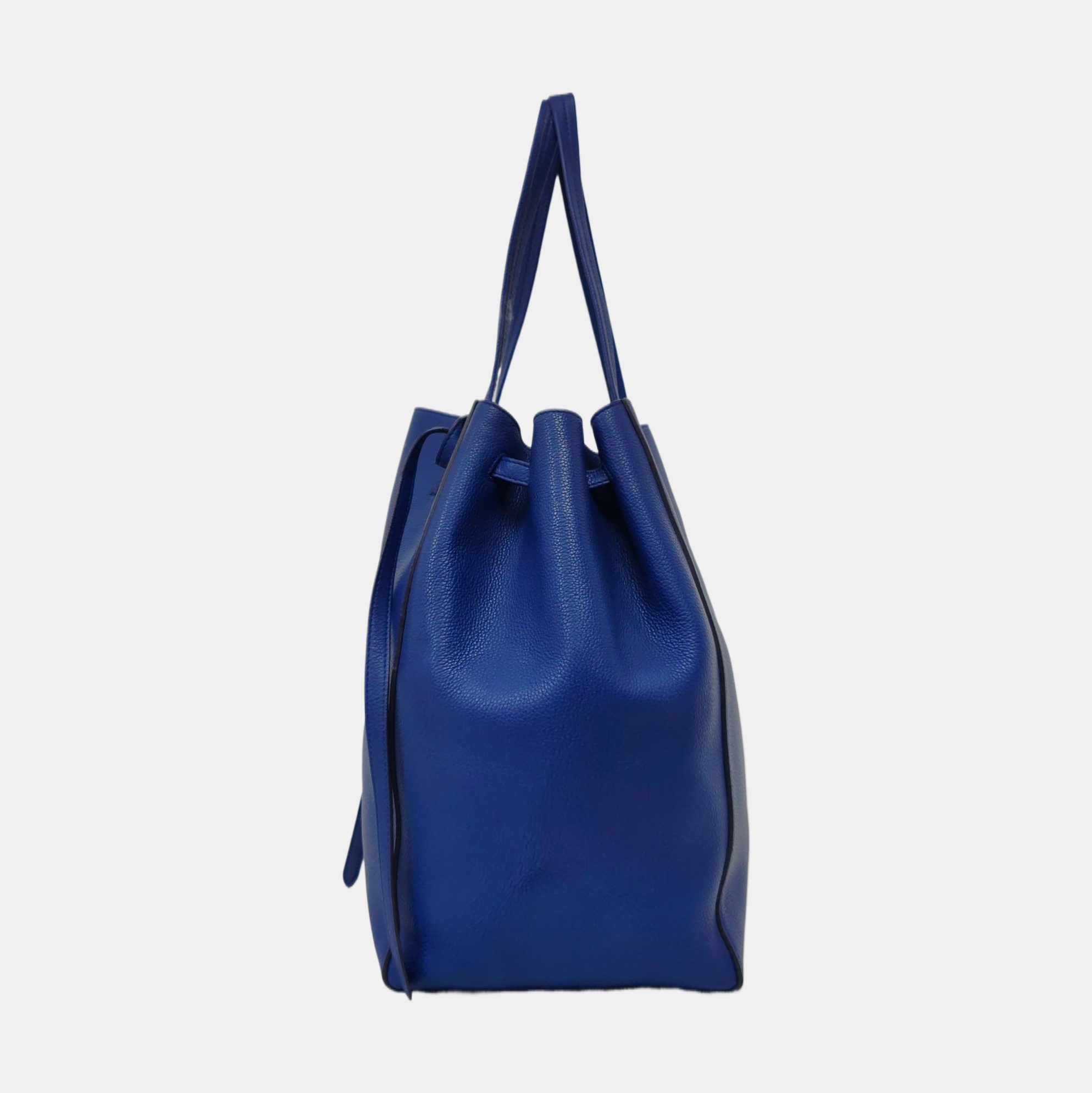 Authenticated pre-owned  Cabas Phantom Small Calfskin Blue - Top Handle Bag at Looply