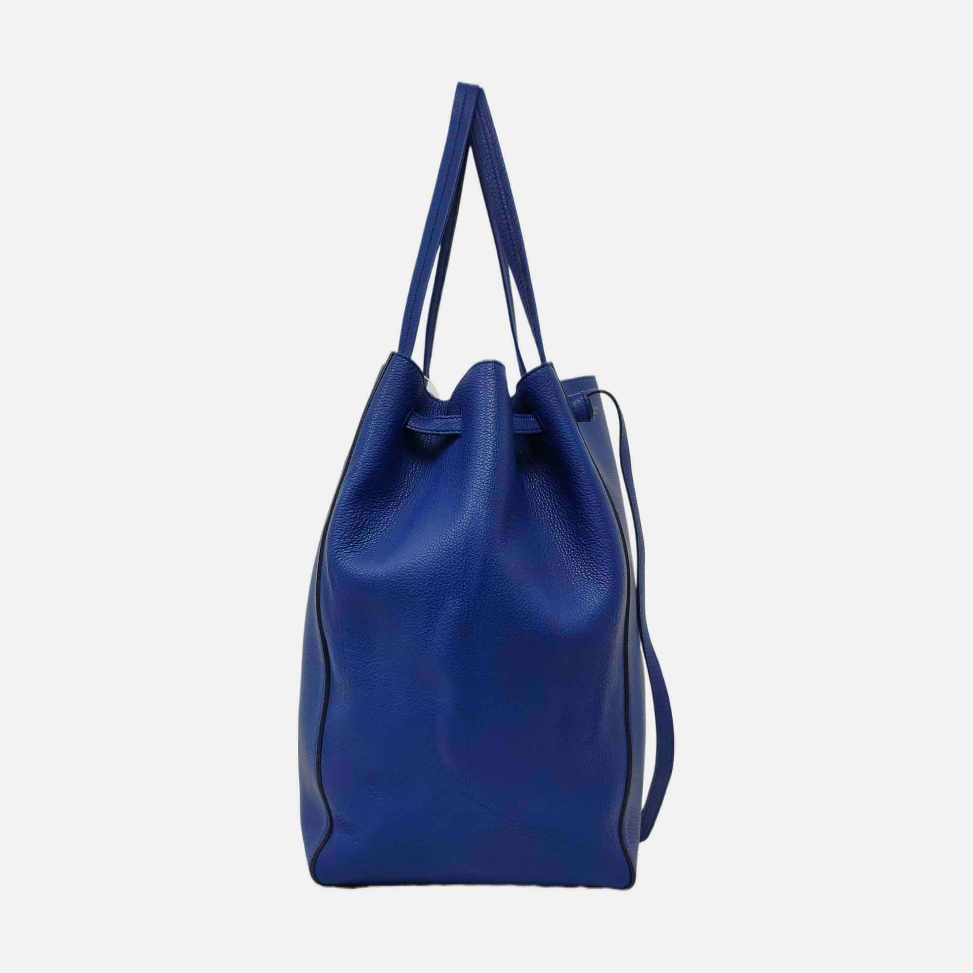 Authenticated pre-owned  Cabas Phantom Small Calfskin Blue - Top Handle Bag at Looply
