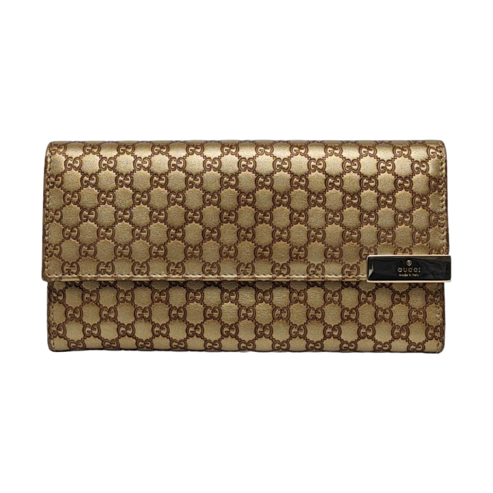 Authenticated pre-owned  Microguccissima Monogram Calfskin Brown Wallet - Wallet at Looply