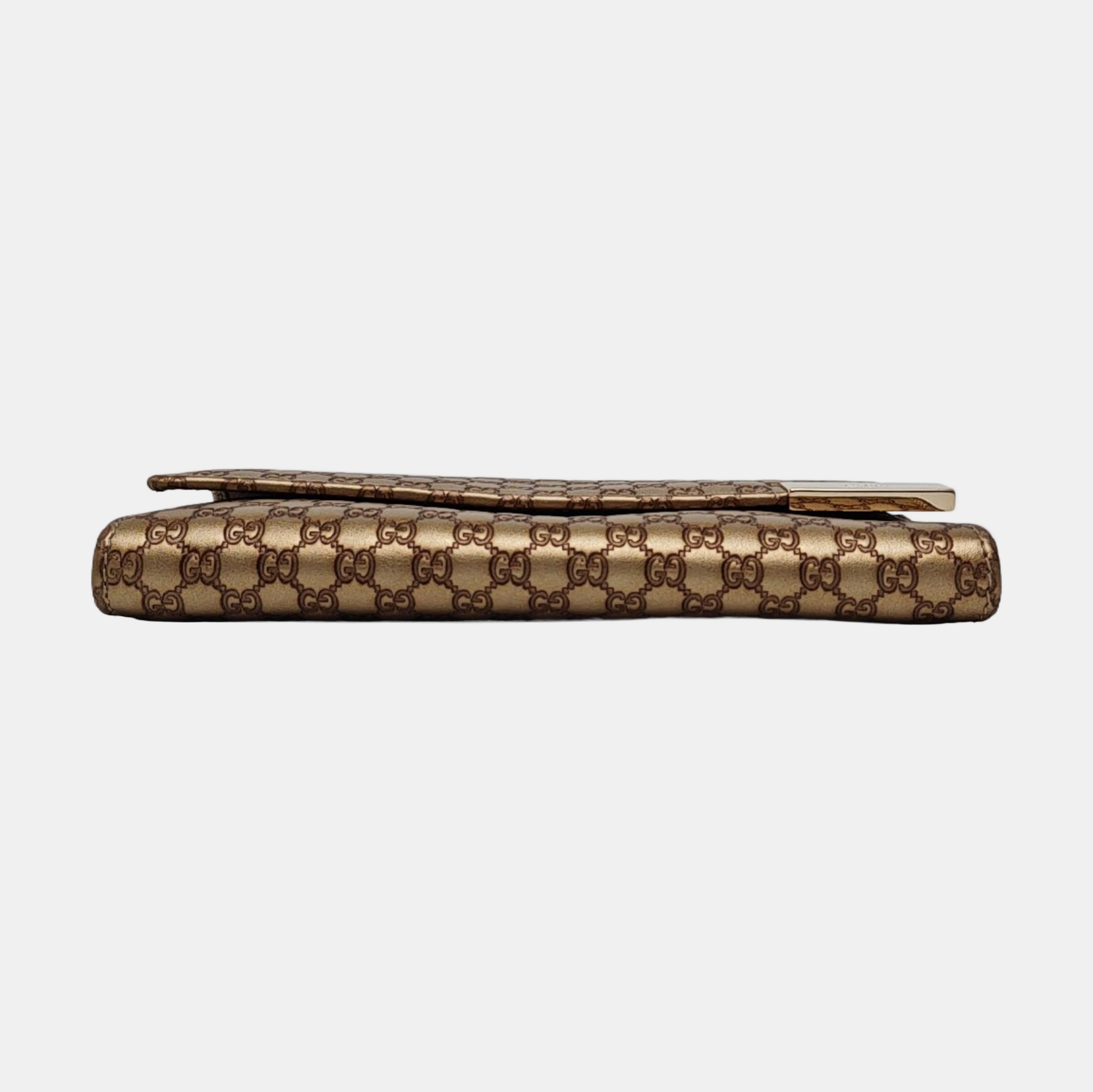 Authenticated pre-owned  Microguccissima Monogram Calfskin Brown Wallet - Wallet at Looply