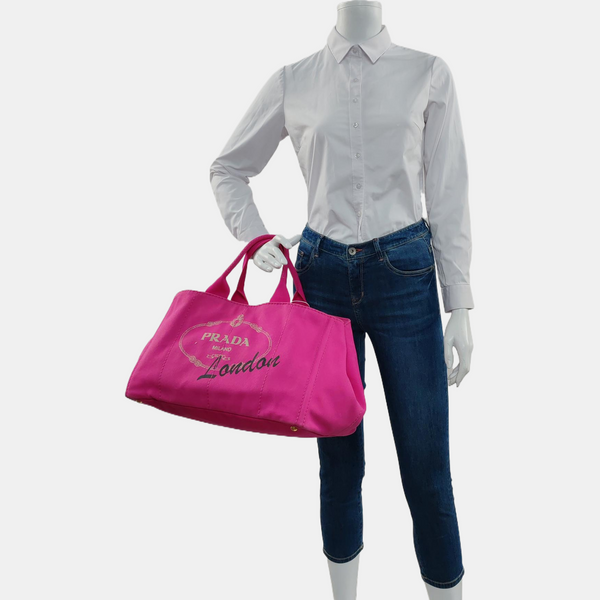 Authenticated pre-owned  Denim Canvas Pink - Handbags at Looply