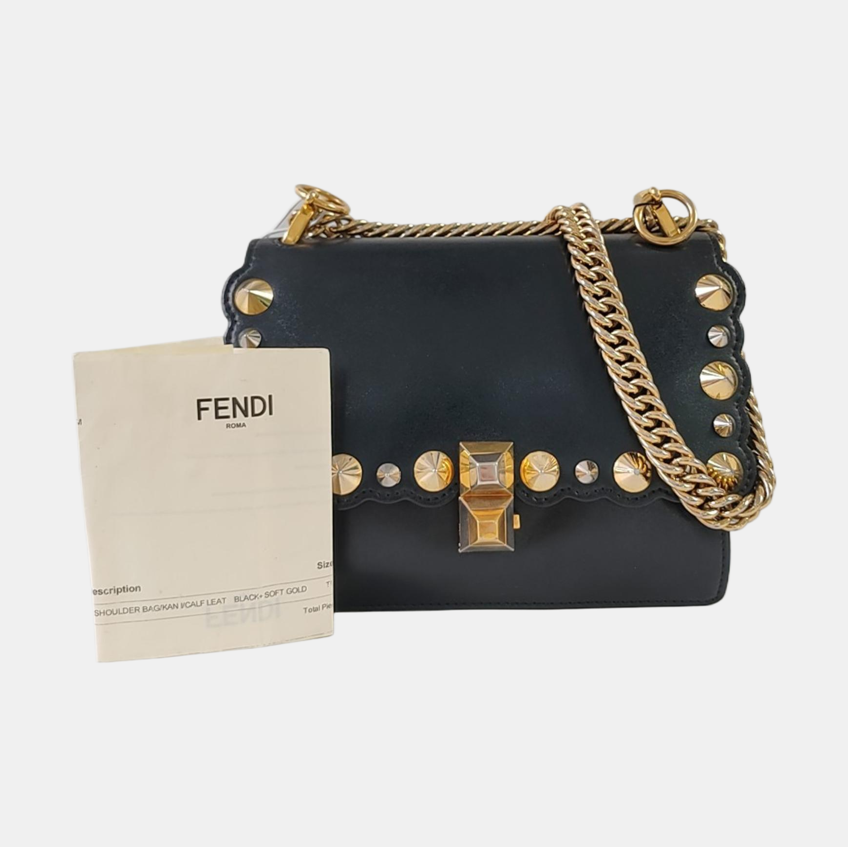 Authenticated pre-owned  Kan I Small Calfskin Black - Handbags at Looply