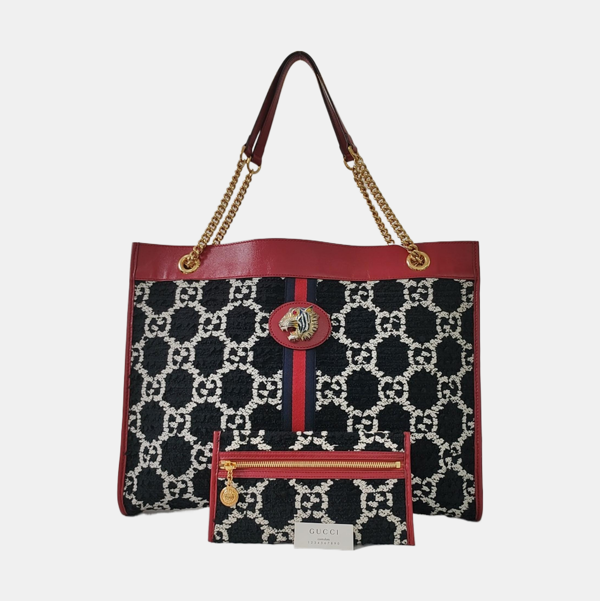 Authenticated pre-owned  Rajah Large Monogram Wool Black - Handbags at Looply