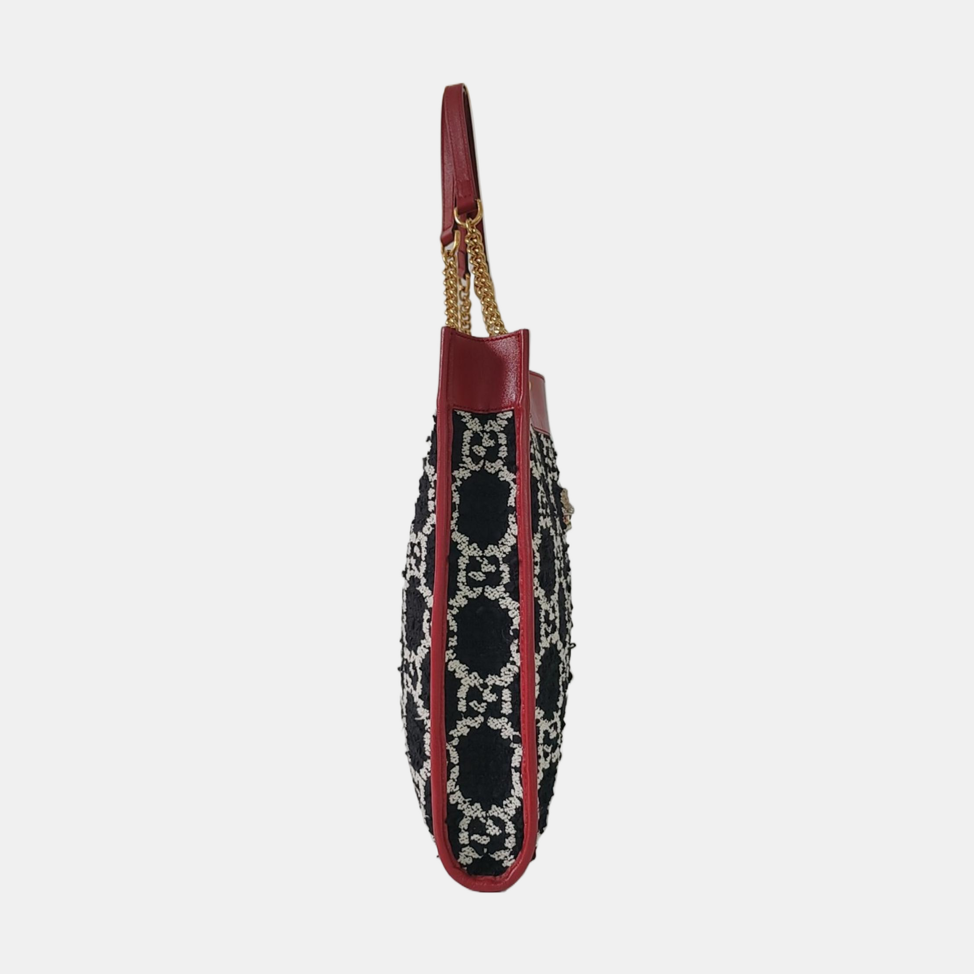 Authenticated pre-owned  Rajah Large Monogram Wool Black - Handbags at Looply