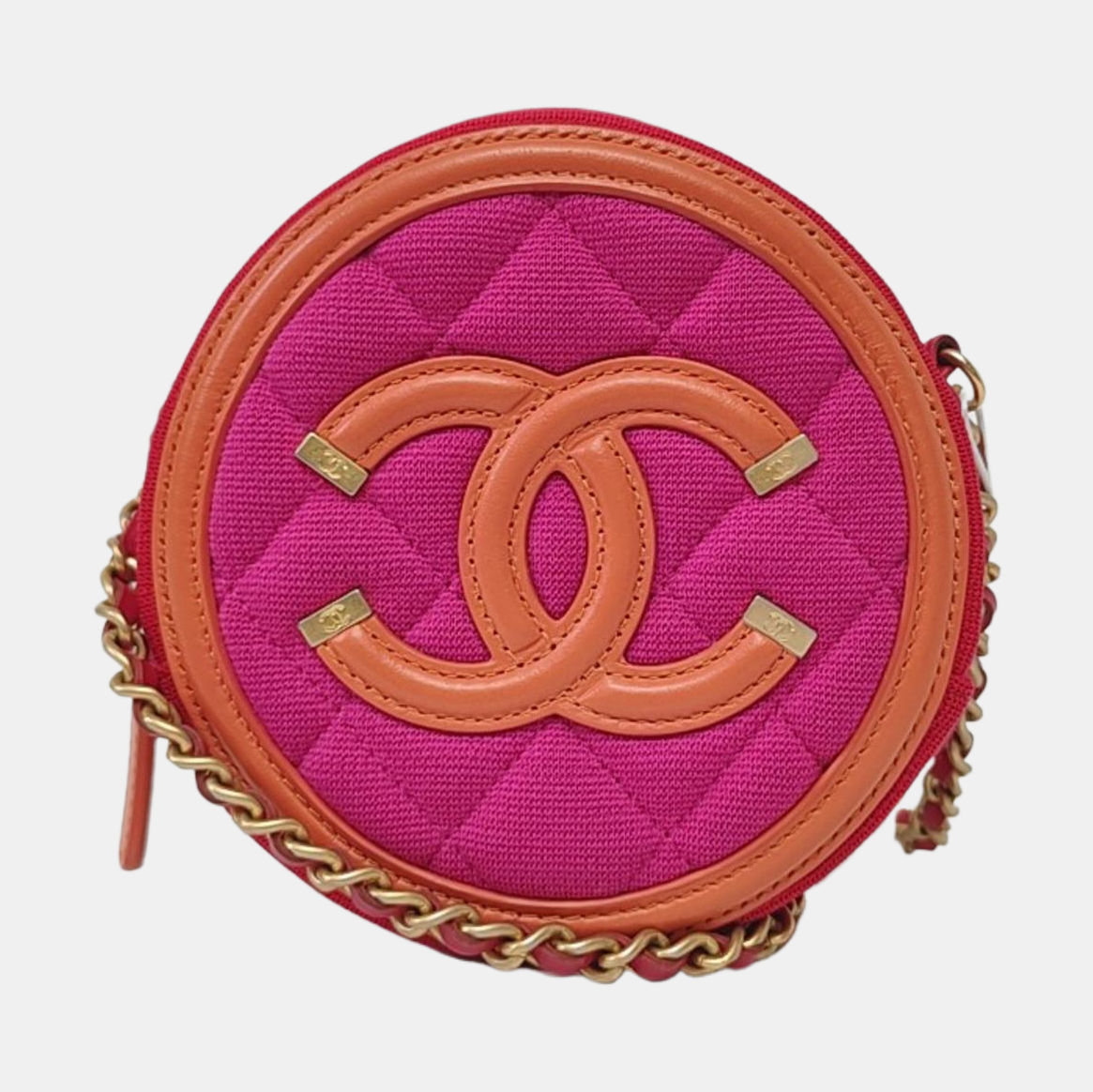 Authenticated pre-owned  Filigree Quilted Canvas Red - Crossbody Bag at Looply