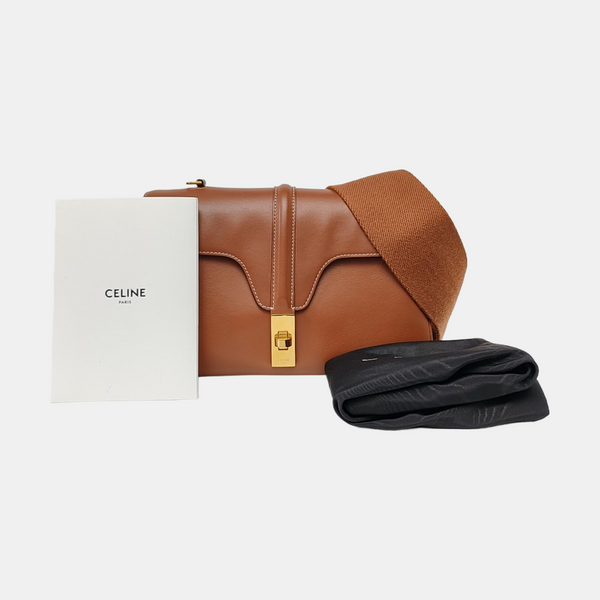 Authenticated pre-owned  16 Small Calfskin Brown - Handbags at Looply
