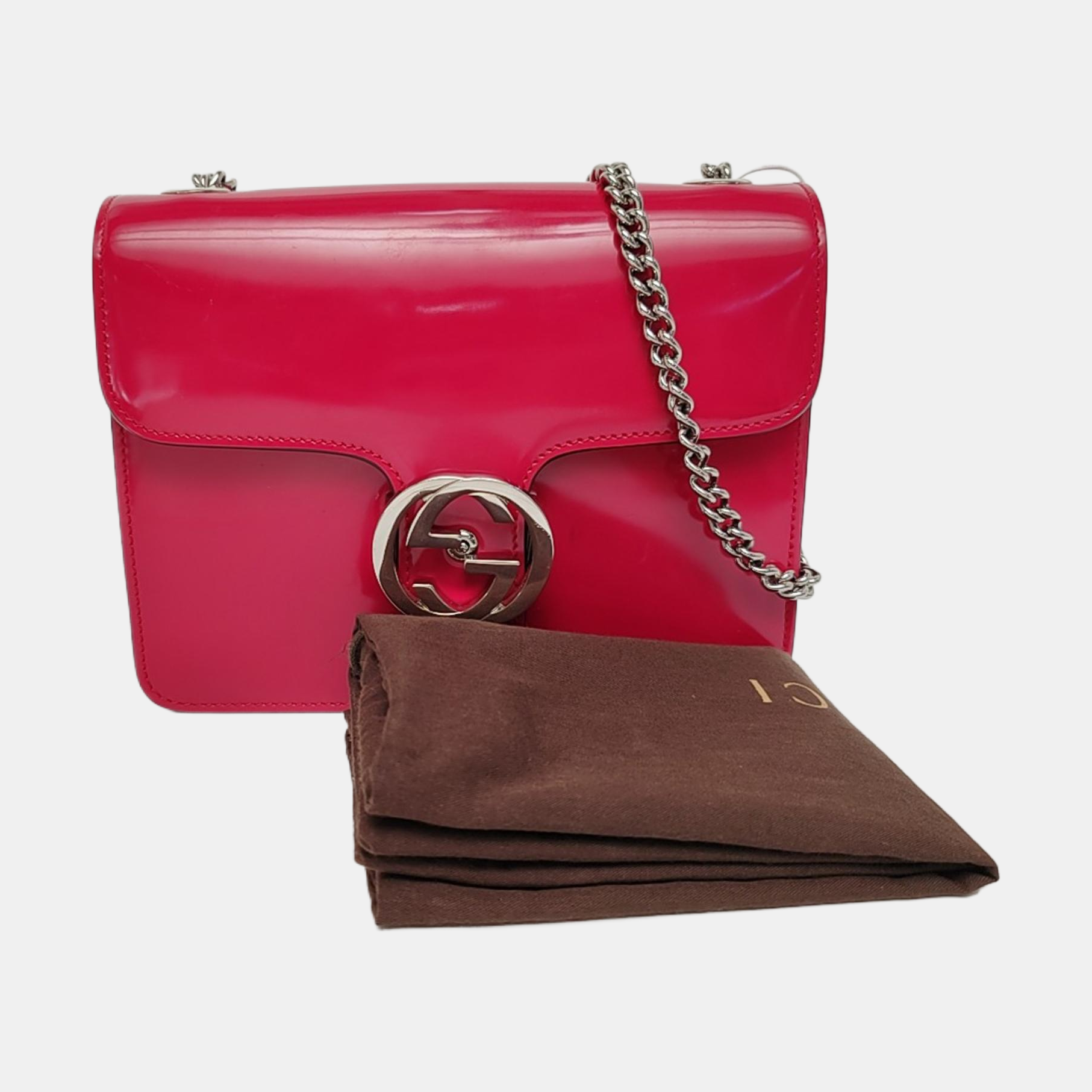 Authenticated pre-owned  Interlocking G Small Calfskin Pink - Shoulder Bag at Looply