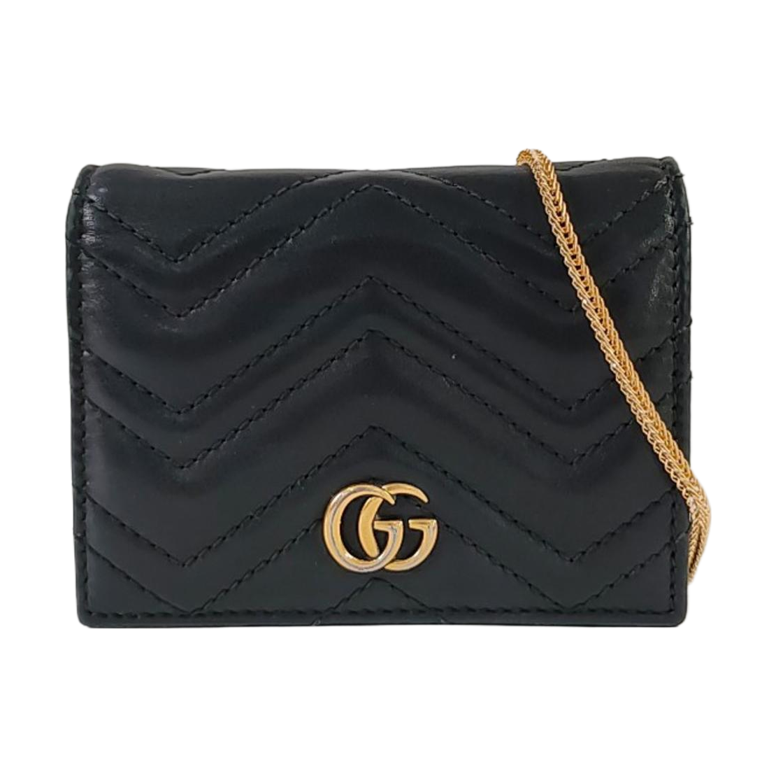Authenticated pre-owned  GG Marmont Calfskin Black Wallet - Wallet at Looply