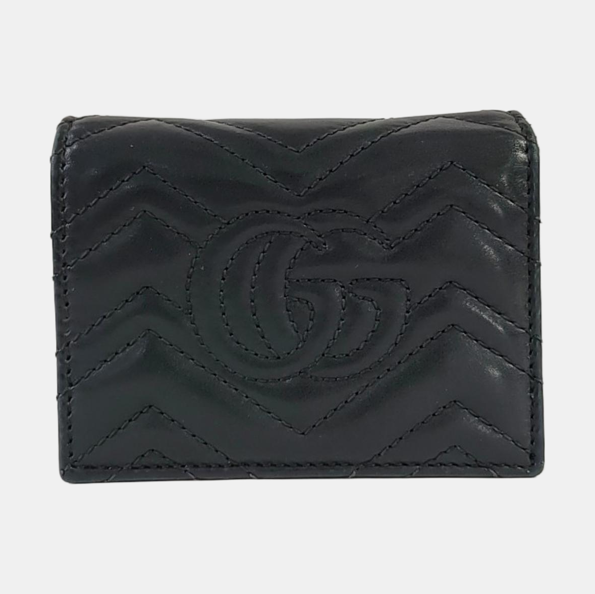 Authenticated pre-owned  GG Marmont Calfskin Black Wallet - Wallet at Looply