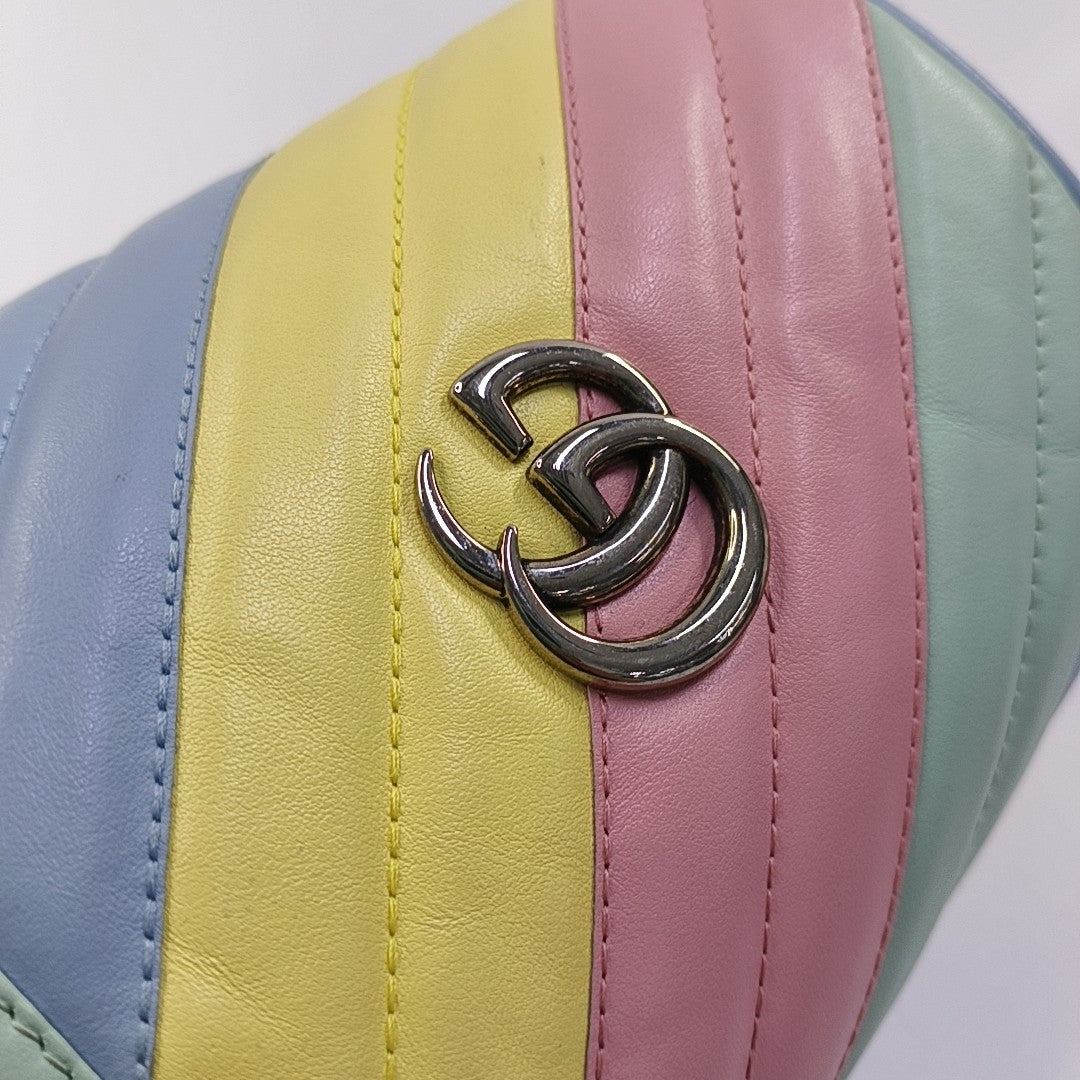 Authenticated pre-owned  GG Marmont Mini Calfskin Multicolor - Shoulder Bag at Looply