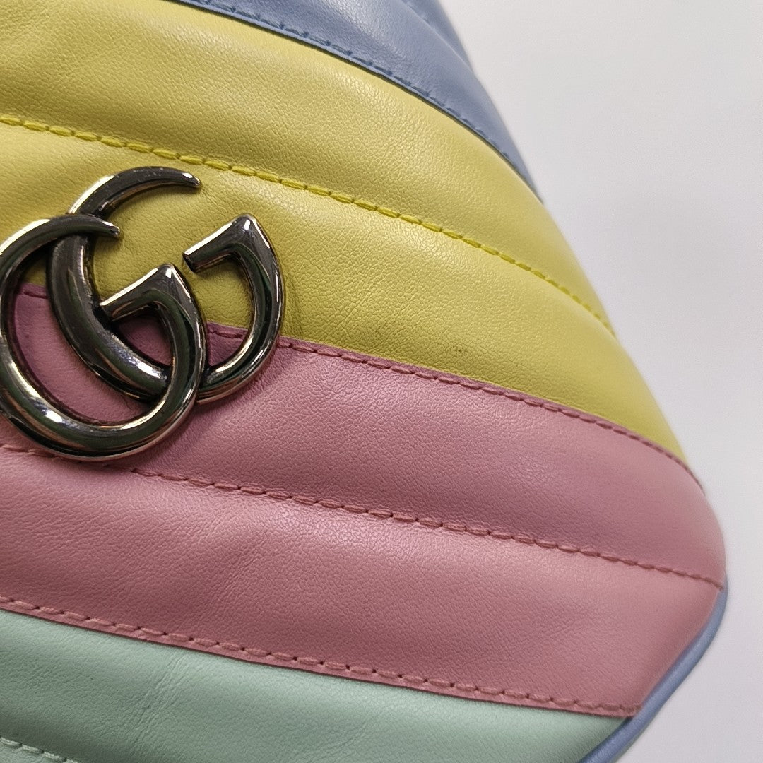 Authenticated pre-owned  GG Marmont Mini Calfskin Multicolor - Shoulder Bag at Looply