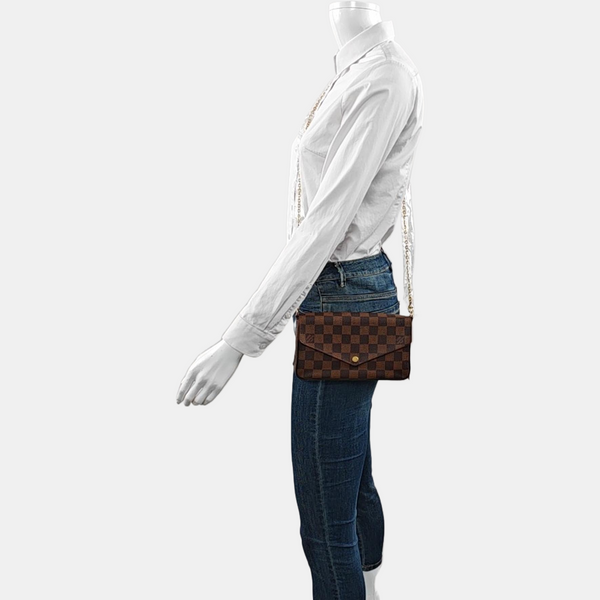 Authenticated pre-owned  Félicie Damier Ebene Coated Canvas Brown - Shoulder Bag at Looply