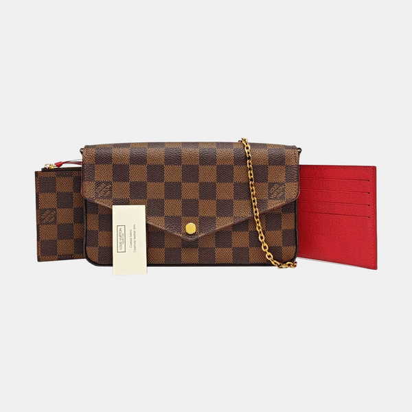 Authenticated pre-owned  Félicie Damier Ebene Coated Canvas Brown - Shoulder Bag at Looply