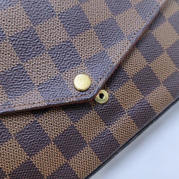 Authenticated pre-owned  Félicie Damier Ebene Coated Canvas Brown - Shoulder Bag at Looply