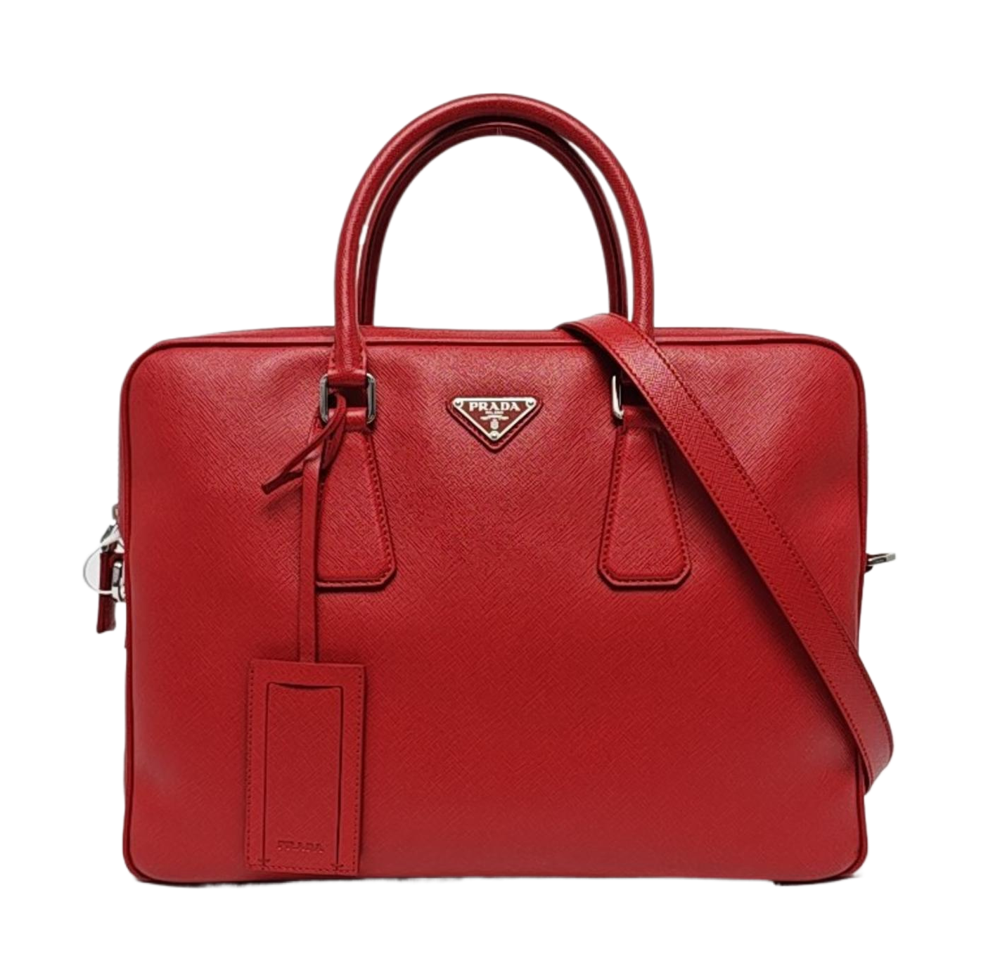 Authenticated pre-owned  Saffiano Calfskin Red - Shoulder Bag at Looply