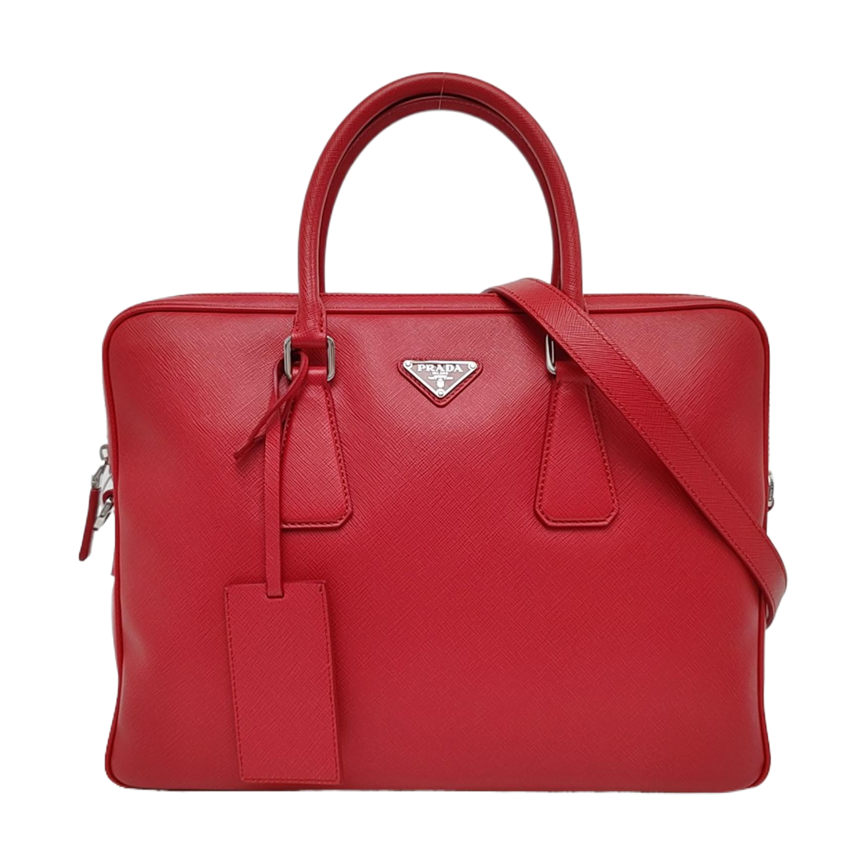 Authenticated pre-owned  Saffiano Calfskin Red - Shoulder Bag at Looply