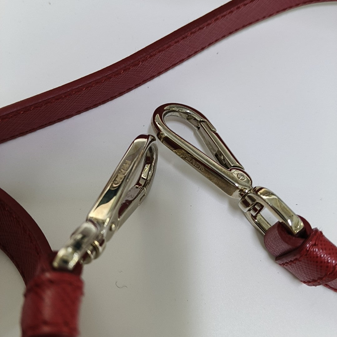 Authenticated pre-owned  Saffiano Calfskin Red - Shoulder Bag at Looply
