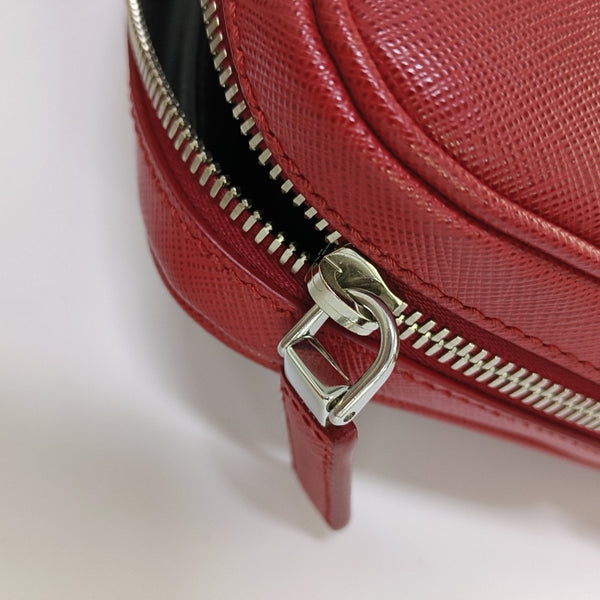 Authenticated pre-owned  Saffiano Calfskin Red - Shoulder Bag at Looply